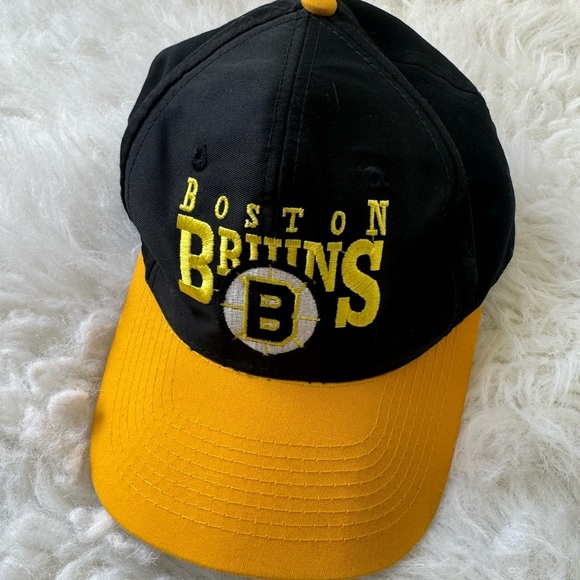 VTG '90s AJD Boston Bruins NHL Snapback Hat Cap - Picture 2 of 5